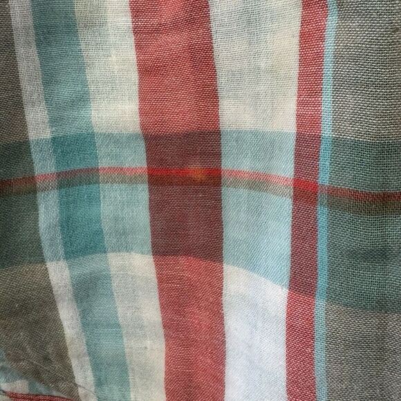 Tribal Brand Large Button Flannel Shirt Plaid Long Sleeve Roll Tabs Womens - Picture 6 of 16